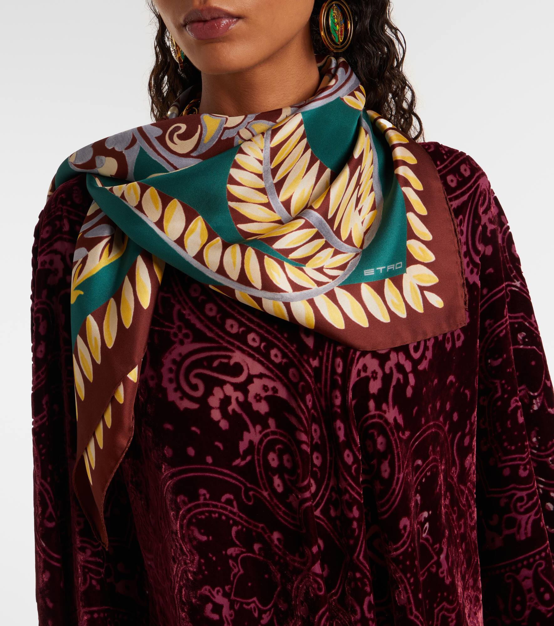Printed silk scarf - 2