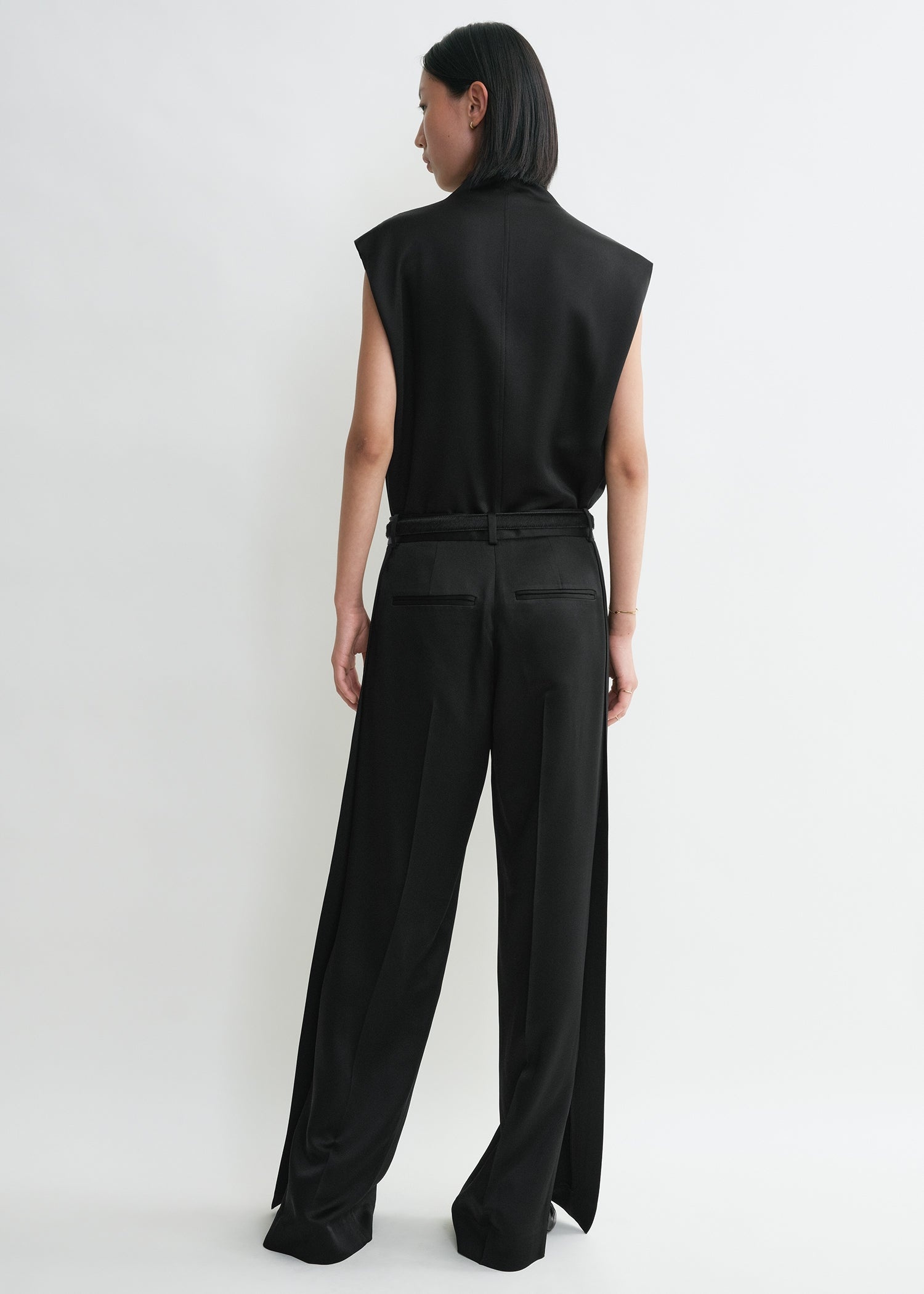 Cuff-slit trousers black - 4