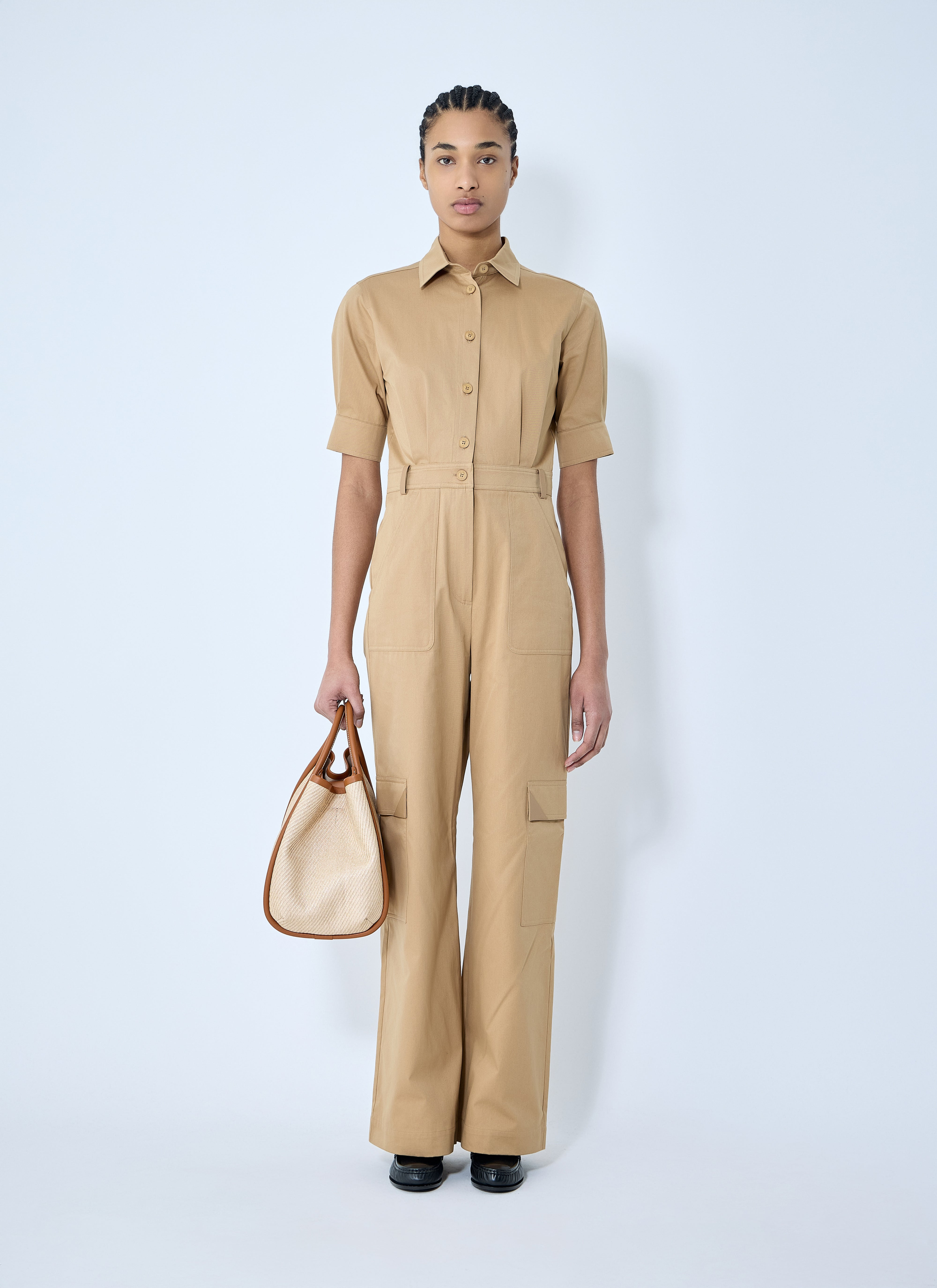 Max Mara Women Cotton Tailored Jumpsuit - 2