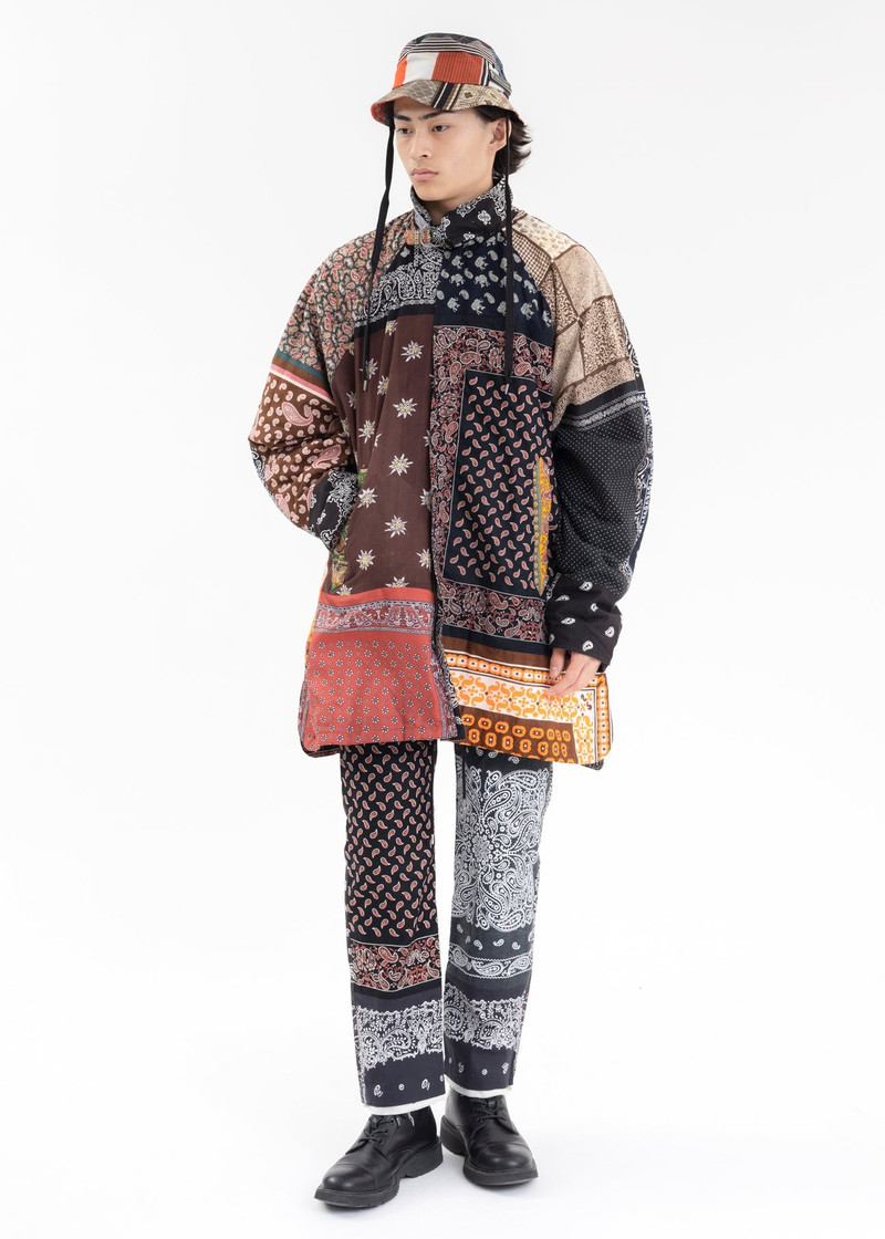 Children of the Discordance Black BANDANA PATCHWORK PANTS outlook