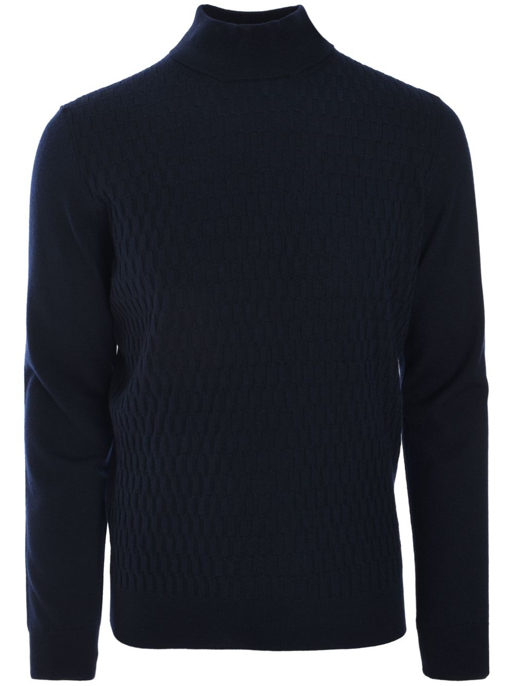 checkerboard-knit jumper - 1