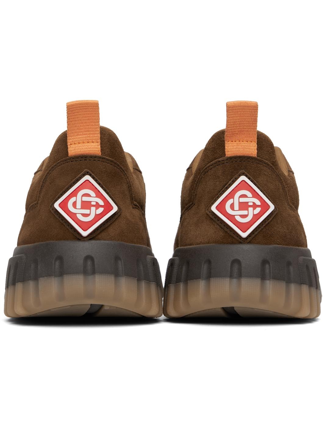 Brown Suede Court Sneakers - 2