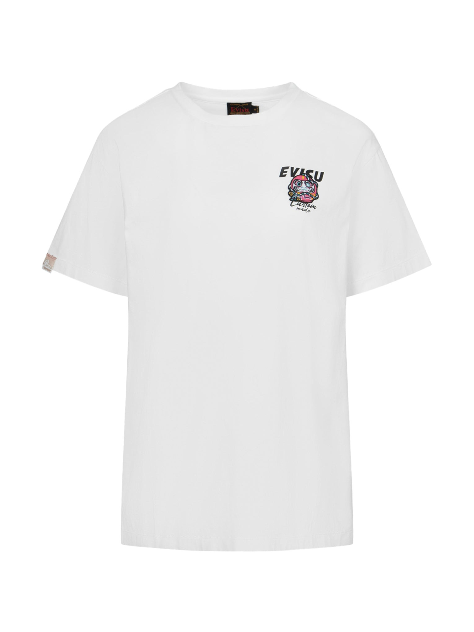 LOGO PRINT AND DARUMA EMBROIDERY BADGE BOYFRIEND T-SHIRT - 11