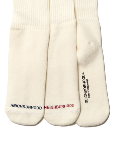 NEIGHBORHOOD Classic 3Pac Socks White outlook