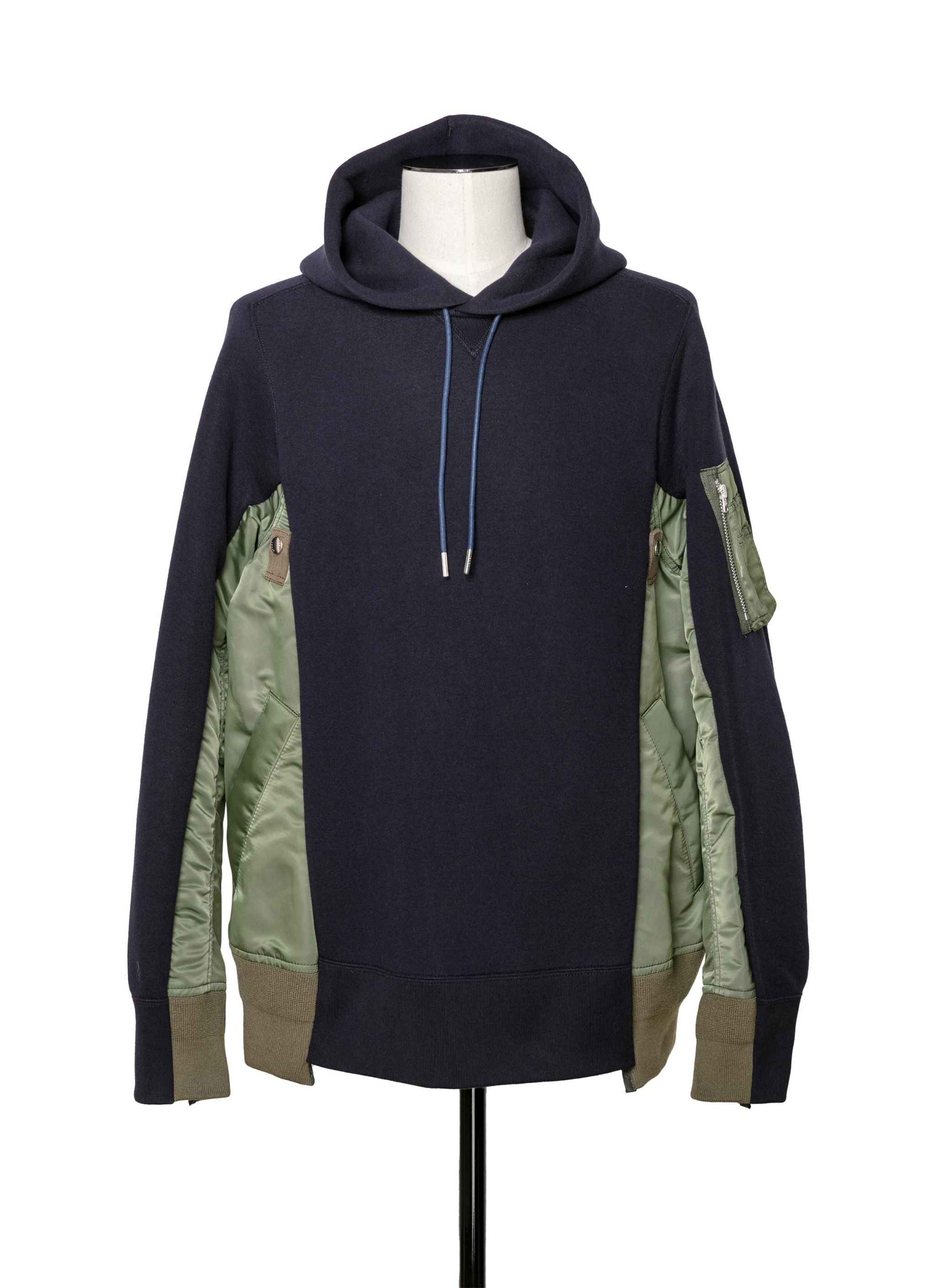 Sponge Sweat x Nylon Twill Hoodie - 1
