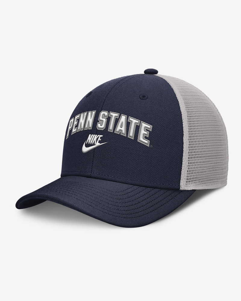 Penn State Legacy Arch Rise Men's Nike Dri-FIT College Trucker Adjustable Hat 1