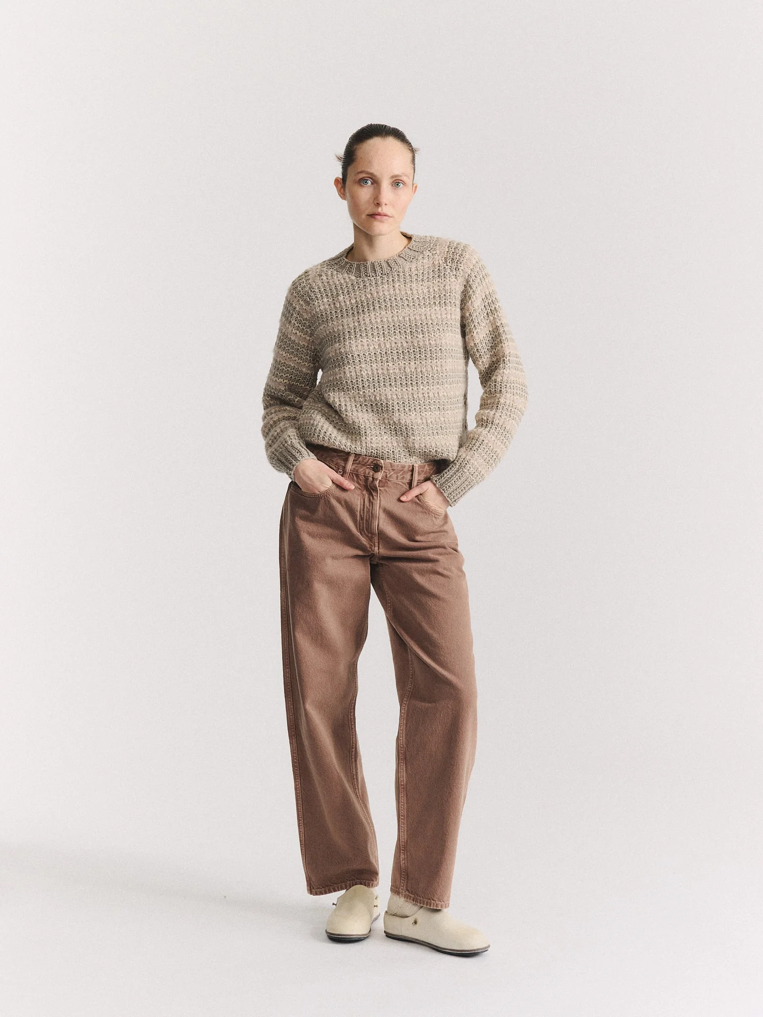 PAULO PANT - H DENIM - MUSHROOM - 1