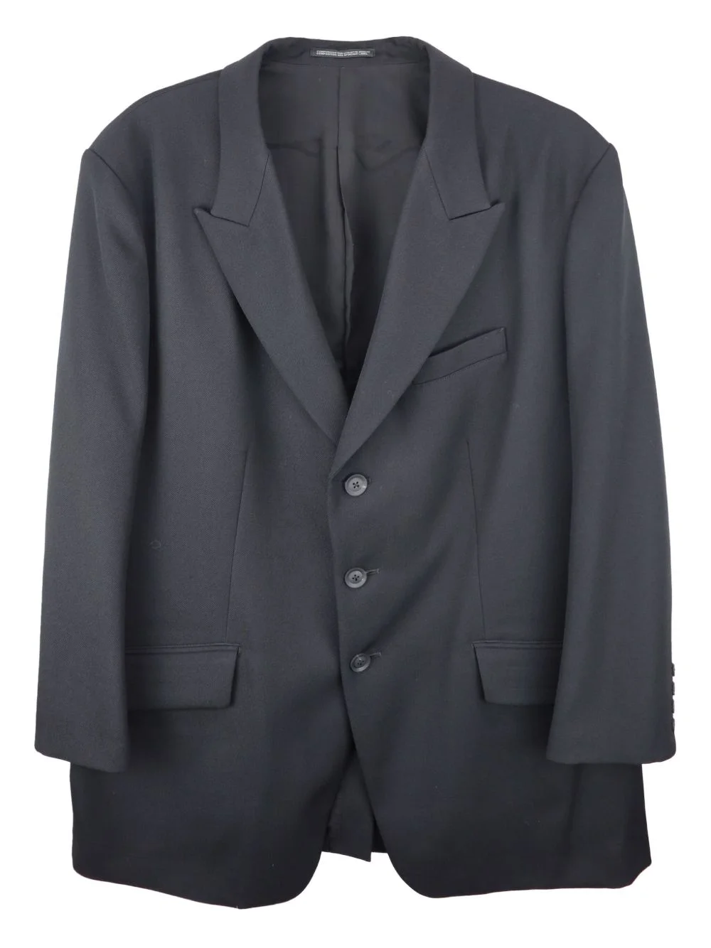 three-button wool blazer - 1