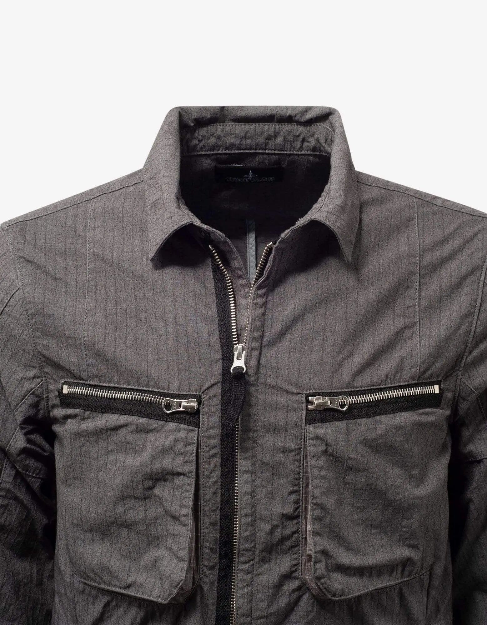Stone Island Shadow Project Grey Naslan Ripstop Overshirt - 3