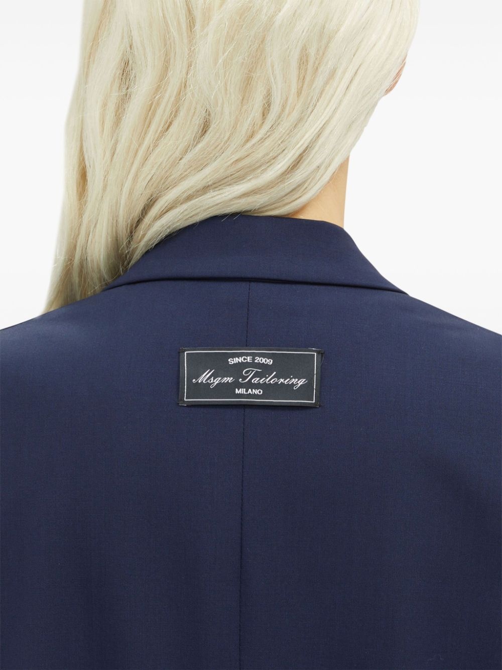 logo-appliquÃ© single-breasted blazer - 5