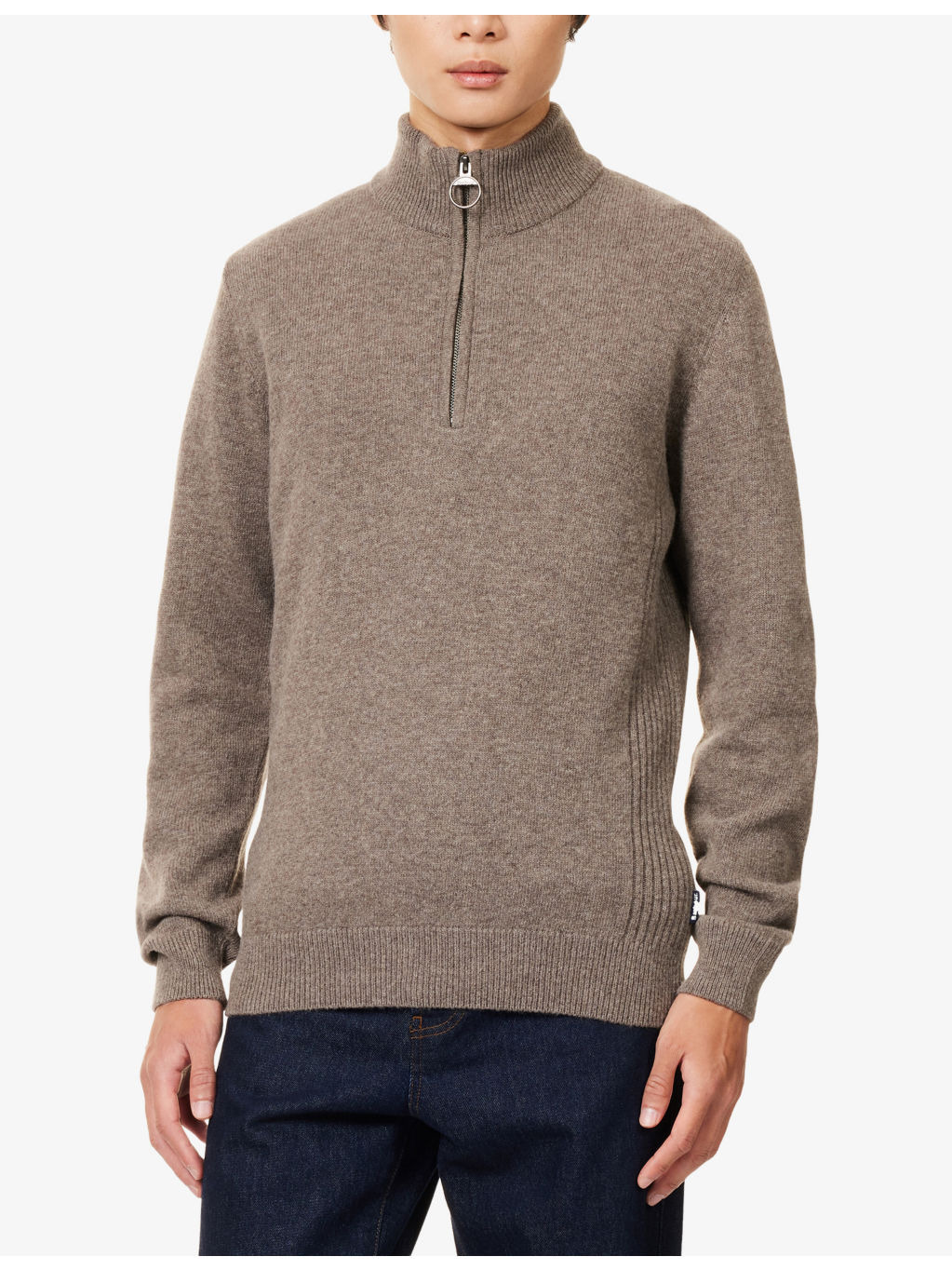 Holden Checked Elbow-Patch Wool Knitted Top - 3