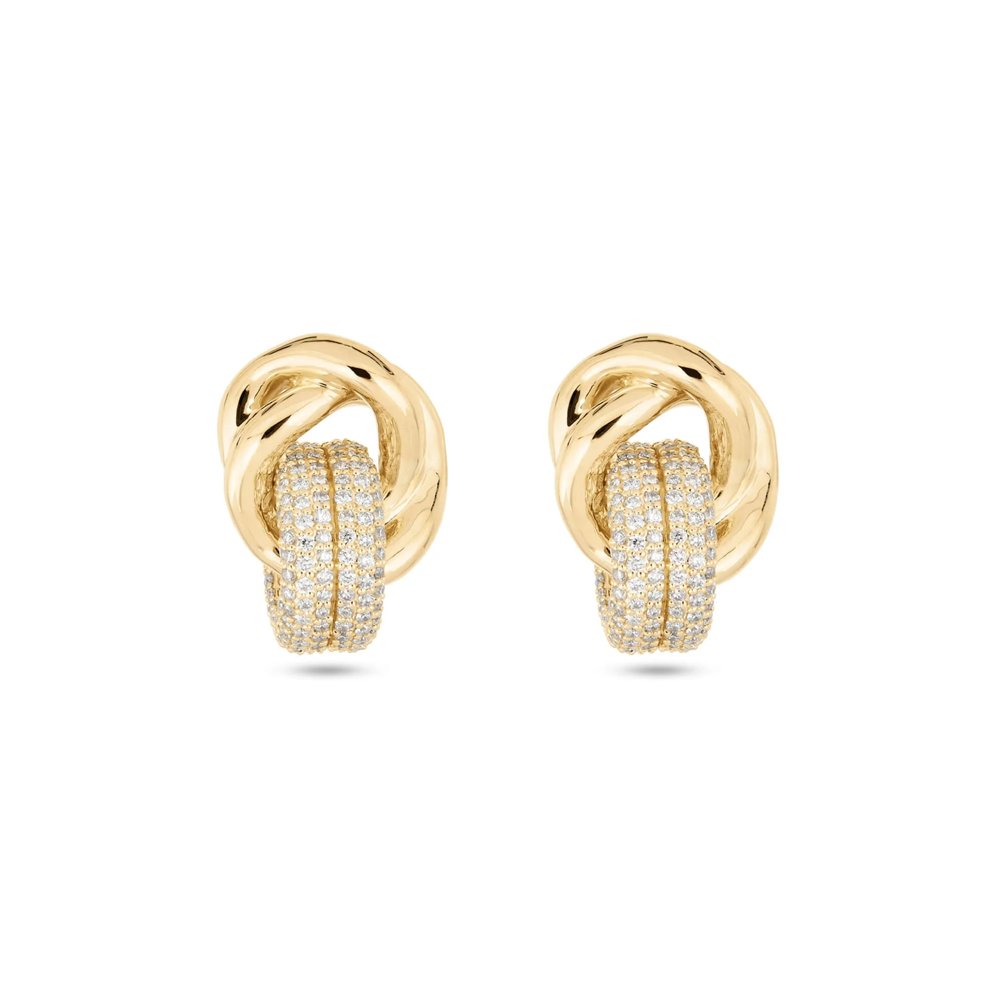 Diamond Forme Knot Earrings - 1
