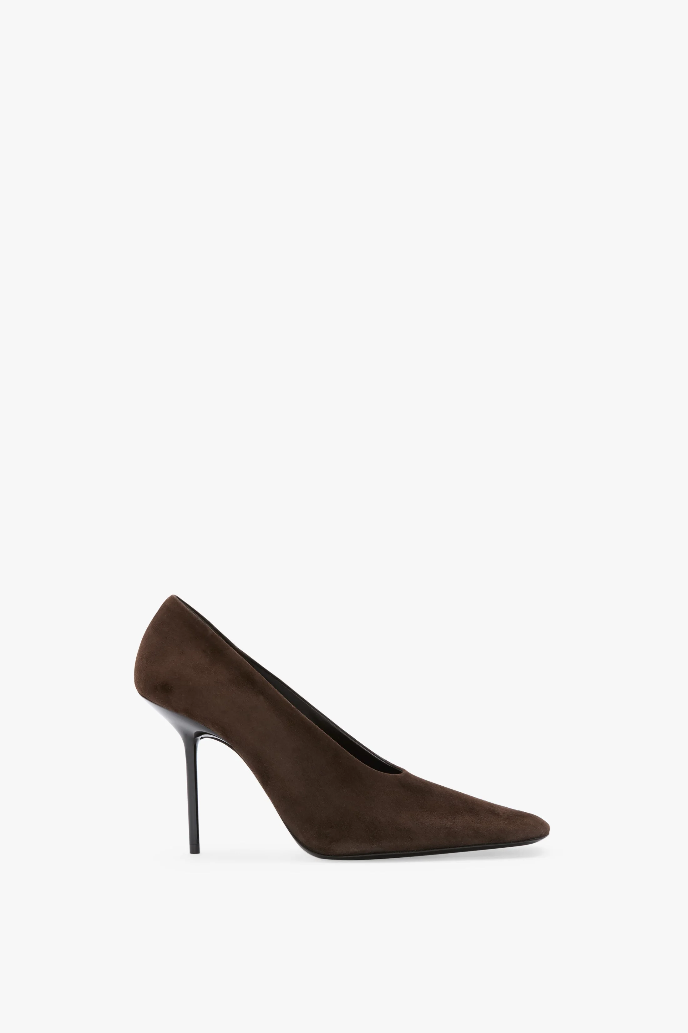 Olivia Stiletto Pump In Chocolate Brown Suede - 1