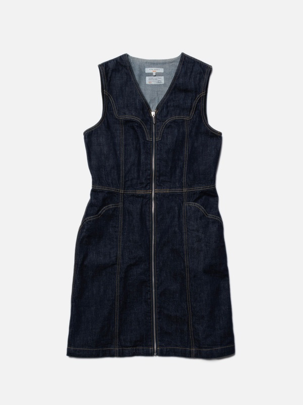 Ina Denim Dress One Wash Dark Blue - 1