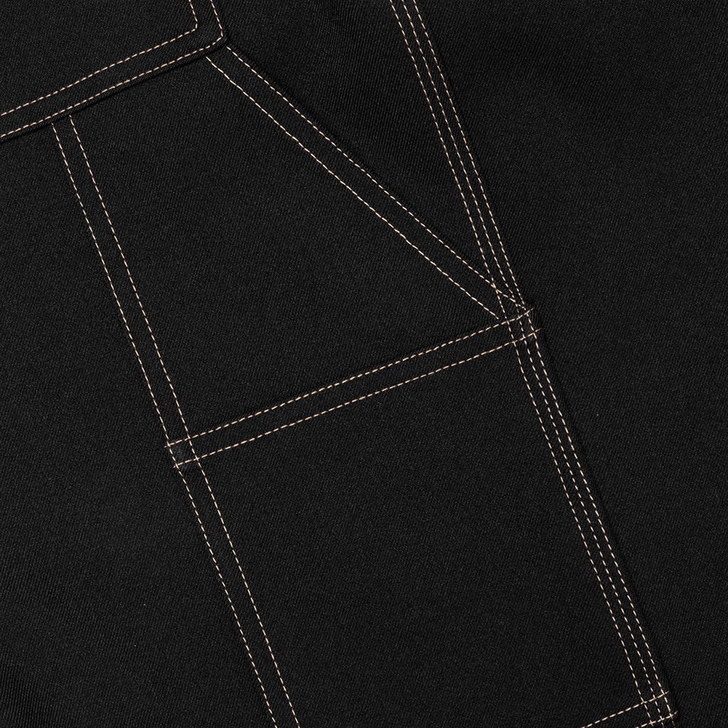 RECYCLED POLYESTER GABARDINE LOOSE FIT TROUSERS - BLACK - 5