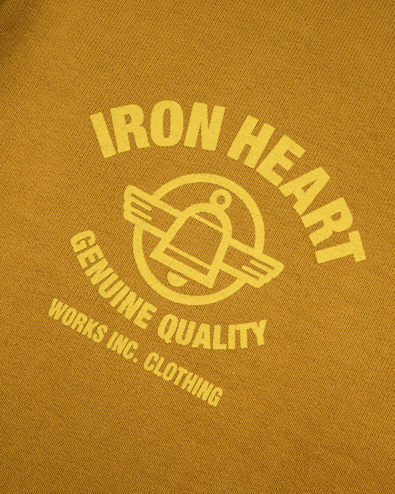 IHSW-81L-MUS PRINTED 14OZ ULTRA HEAVYWEIGHT LOOPWHEEL COTTON ZIPPERED HOODIE - MUSTARD 8