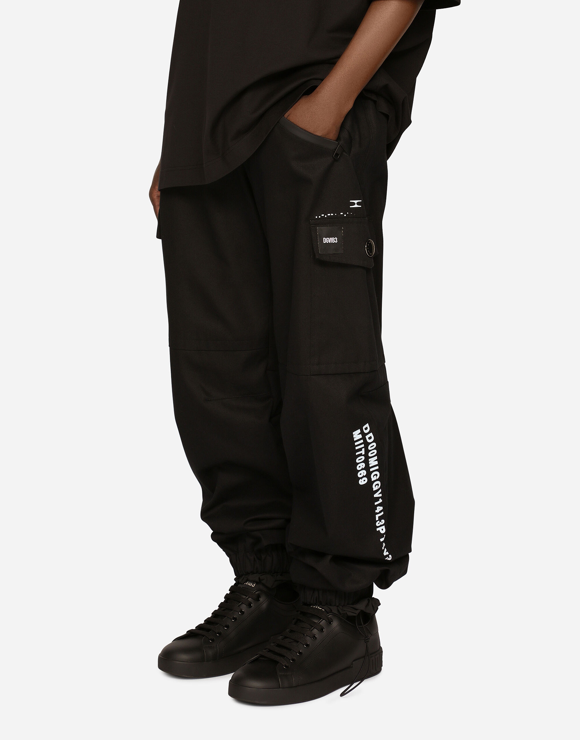 Cotton gabardine cargo pants DGVIB3 - 6