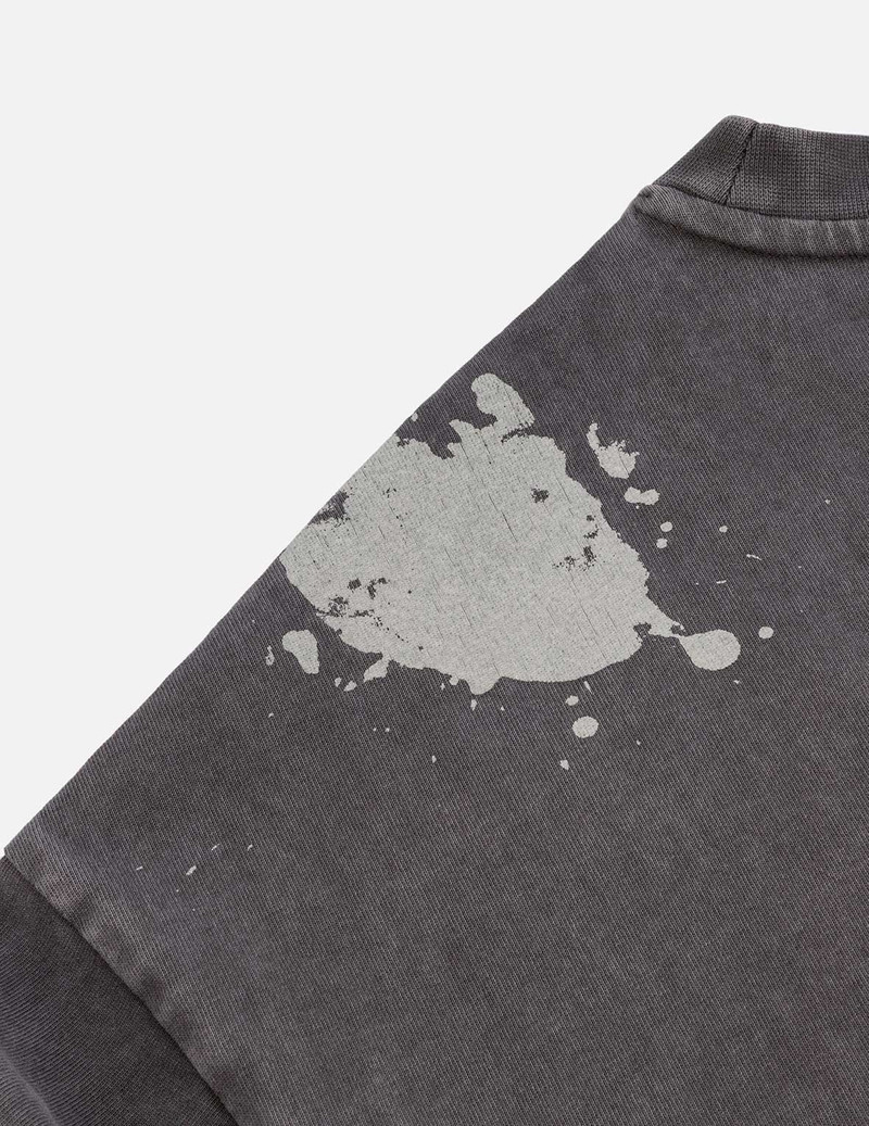 Washed Logo Embroidery and Print Loose Fit T-shirt 9