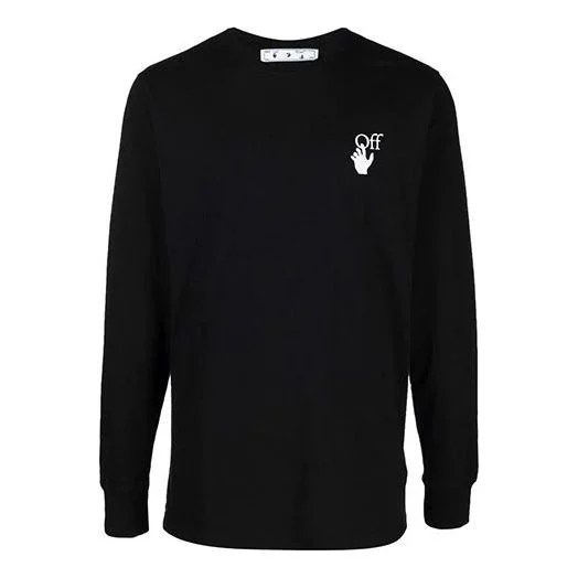Off-White FW21 Caravaggio Painting Solid Color Long Sleeves Ordinary Version Black OMAB001F21JER0031 - 1