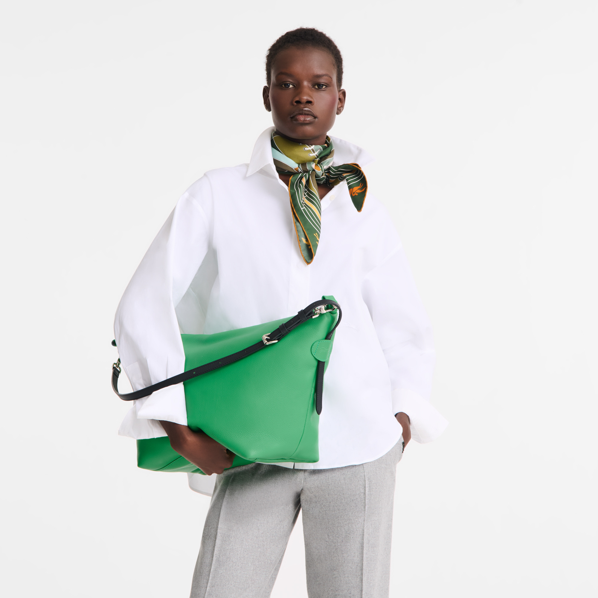 Le Slouchy M Hobo bag Green - Leather - 2