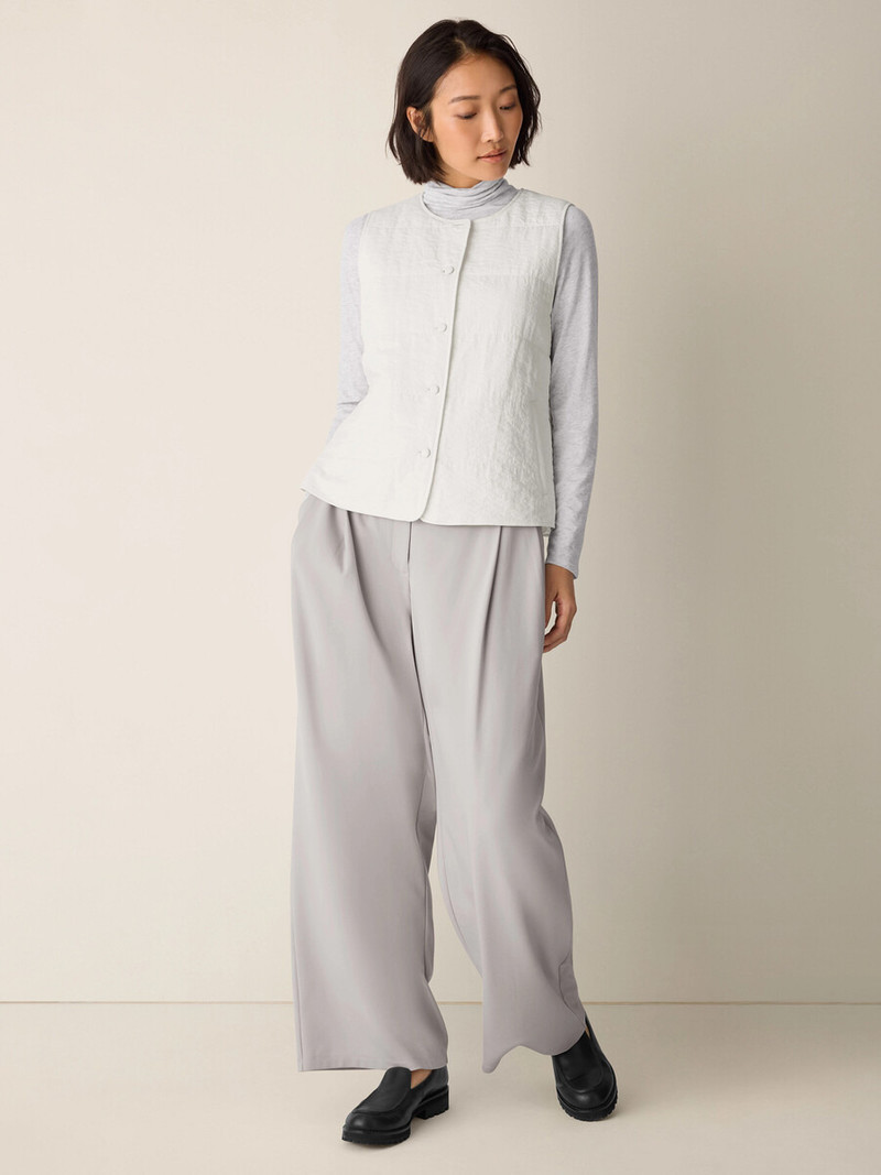 EILEEN FISHER Silk Nylon Quilted Vest outlook