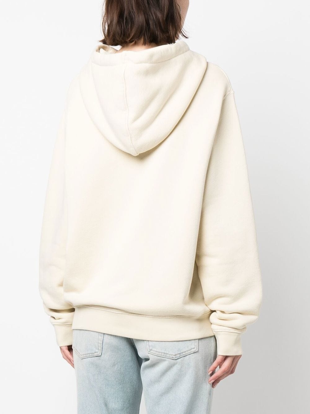 Big Logo Opposite-print hoodie - 4