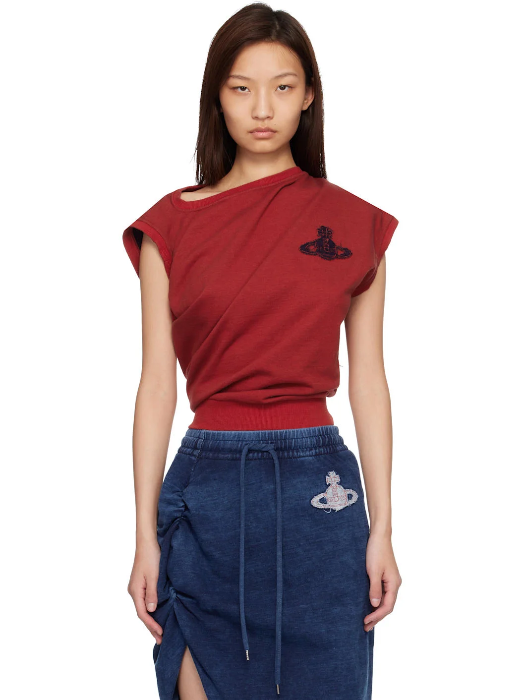 Red Hebo Sweatshirt Top - 1