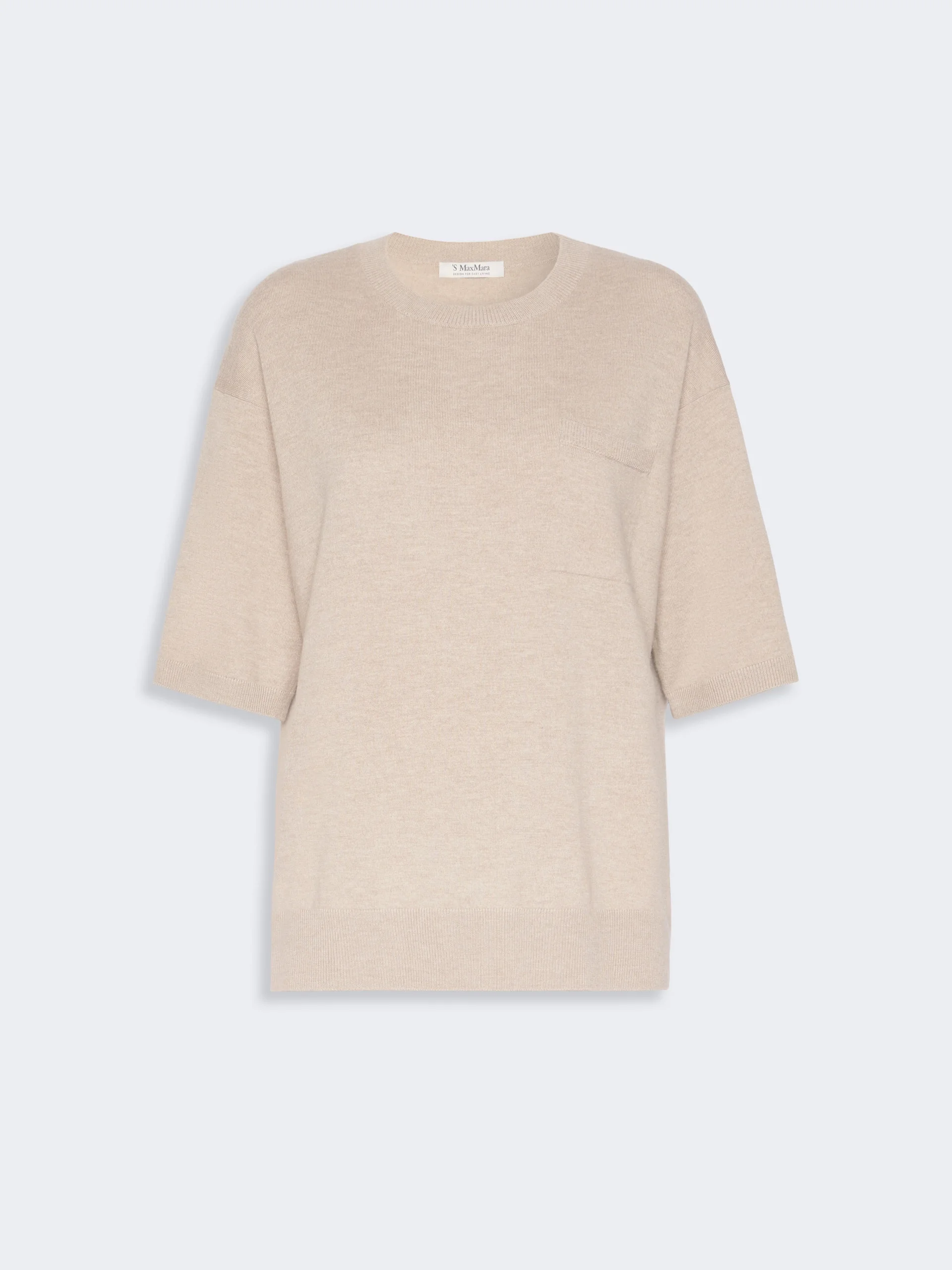 AURELIA Wool yarn pocket sweater - BEIGE - 1