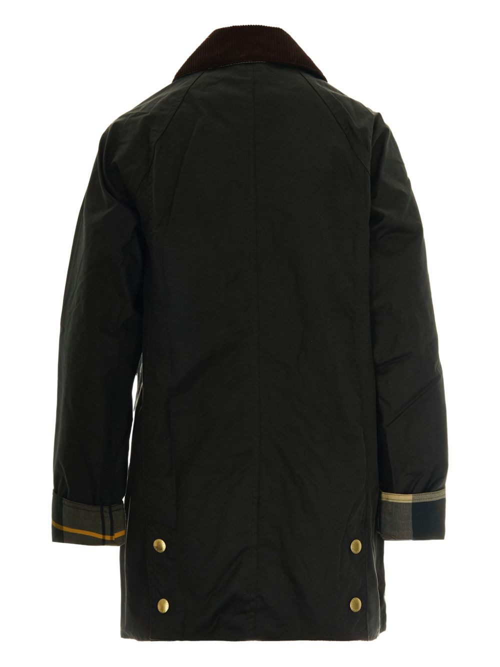 cotton corduroy-collar coat - 2