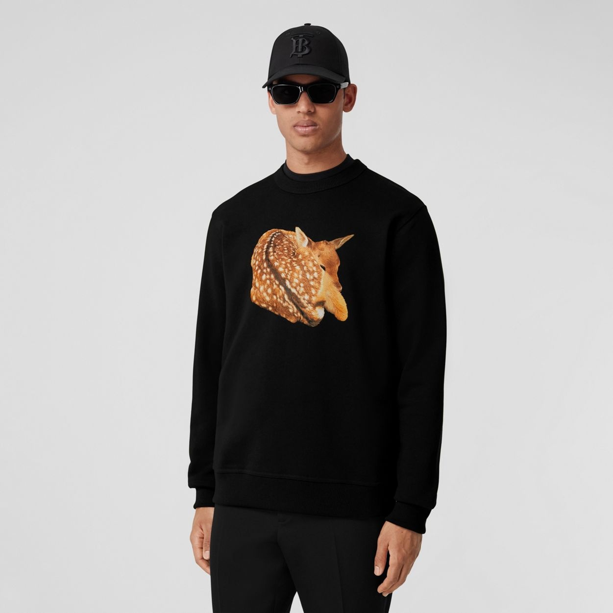 Deer Graphic Cotton Sweatshirt - 5