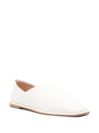 EMPORIO ARMANI square-toe leather slippers outlook