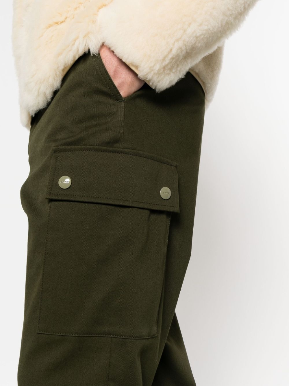 Pegaso-motif cropped cargo trousers - 5