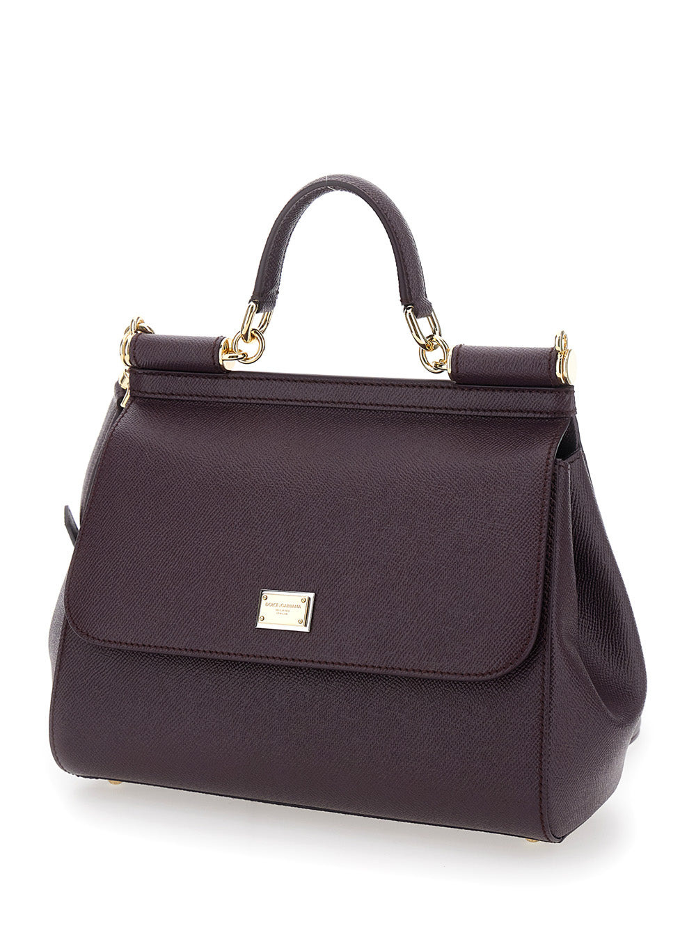 Dolce & Gabbana Women Violet Handbag With Adjustable And Removable Shoulder Strap And Logo Plaque On - 2