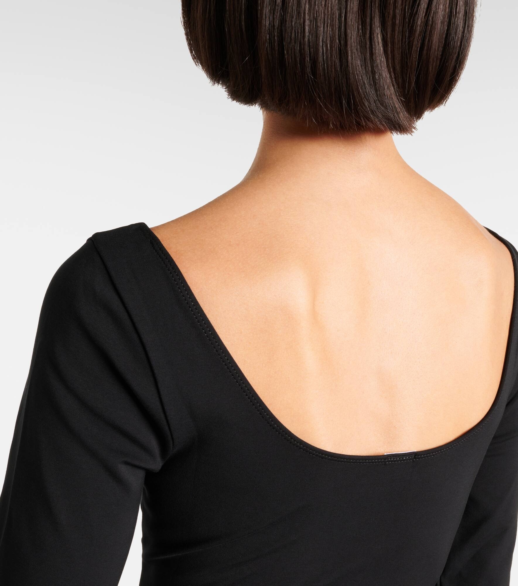 Cotton-blend jersey bodysuit - 6