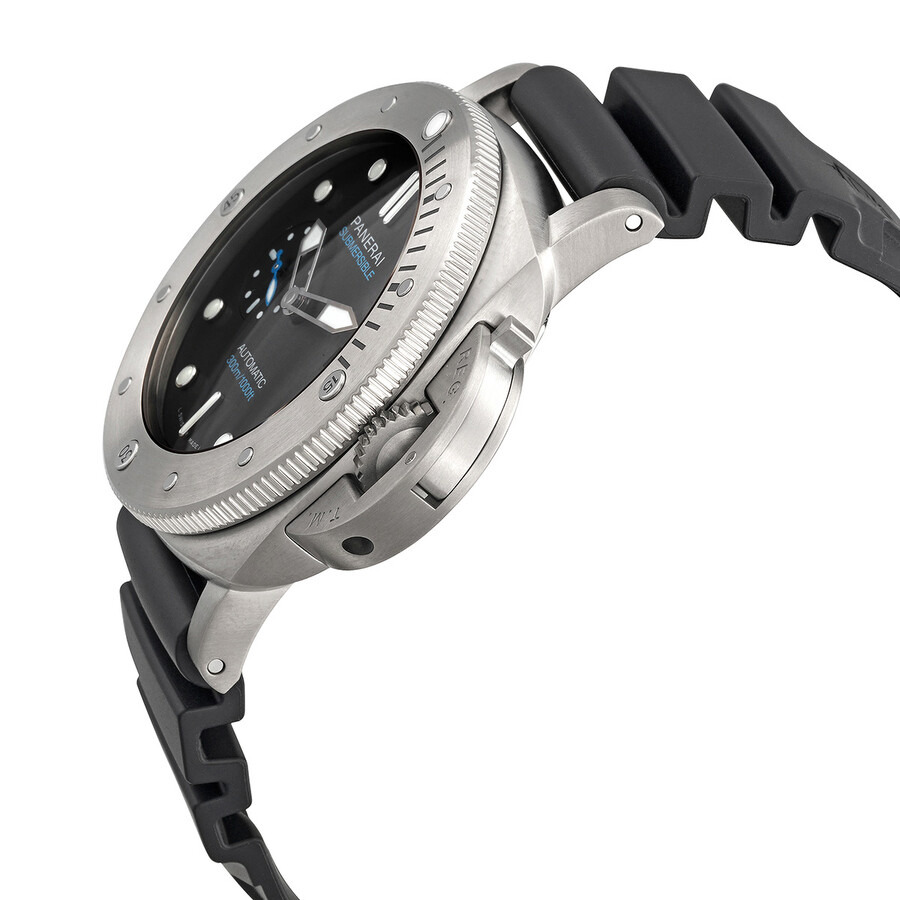 Pre-owned Panerai Submersible 47mm Automatic Black Dial Men's Watch PAM02305 - 2