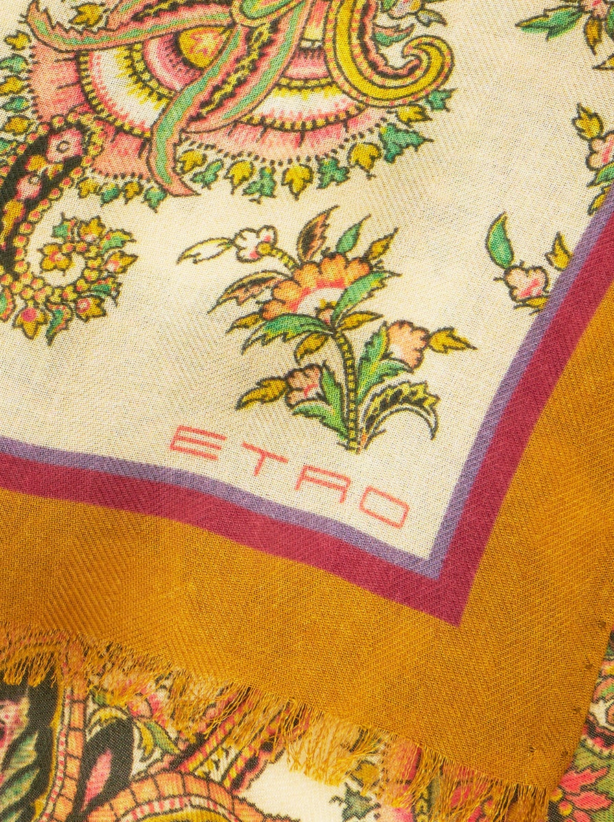 PAISLEY CASHMERE AND SILK SCARF - 3