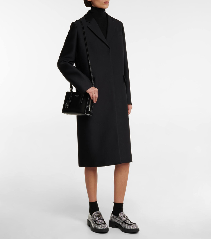 Prada Logo patent leather tote outlook