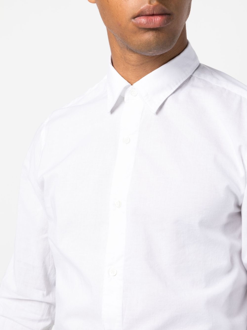 long-sleeved plain shirt - 5