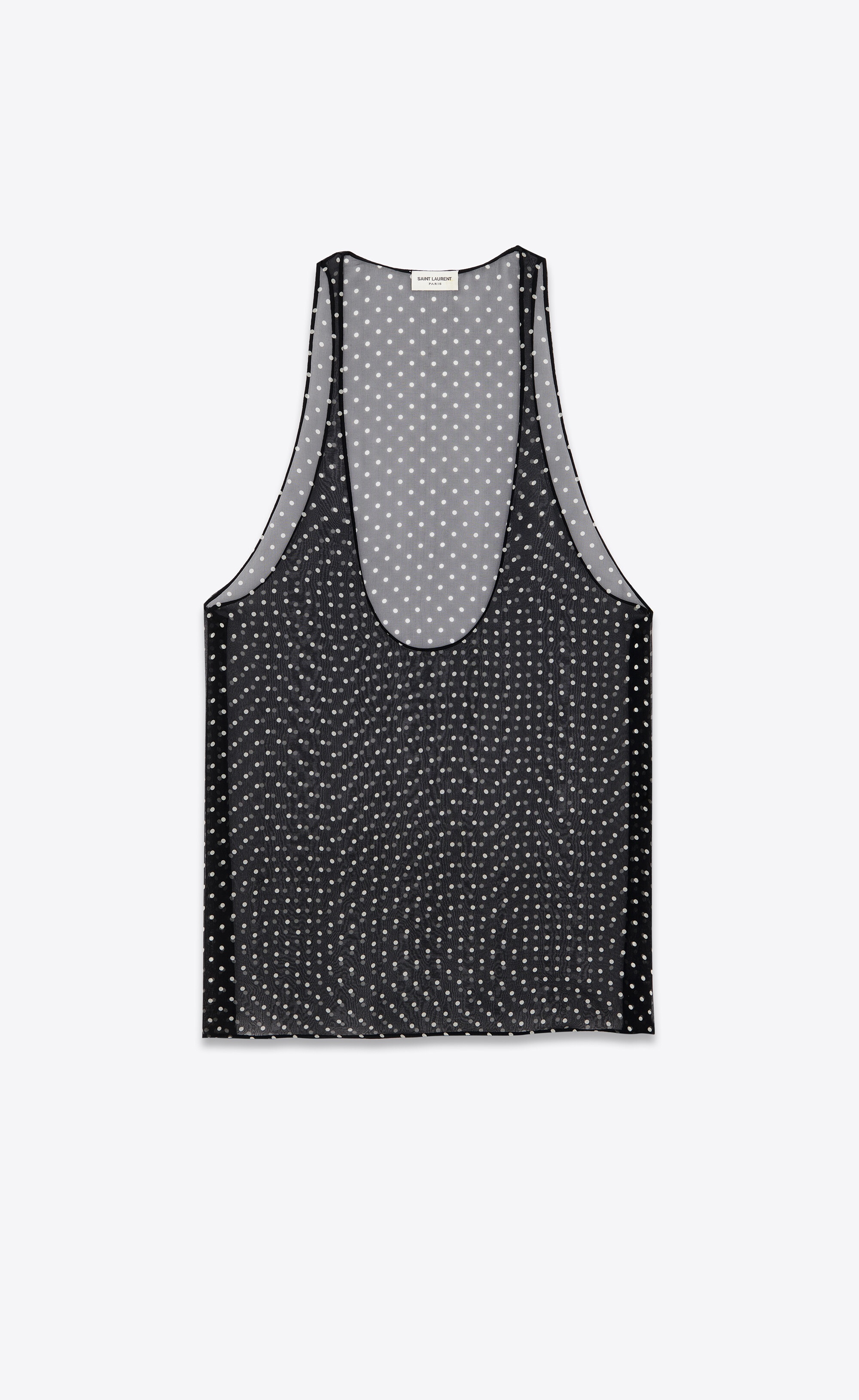 tank top in dotted silk muslin - 1