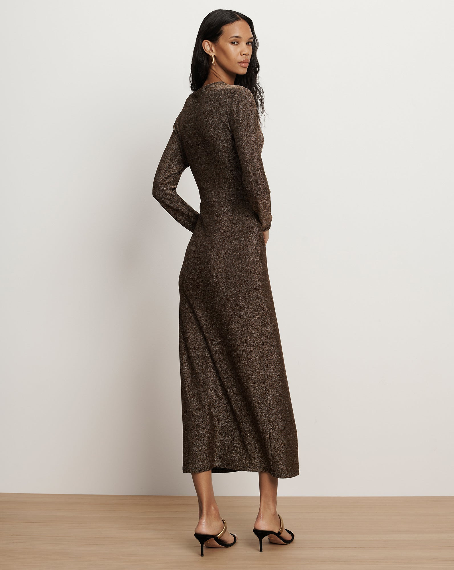 NEOMIE METALLIC MIDI DRESS - 5
