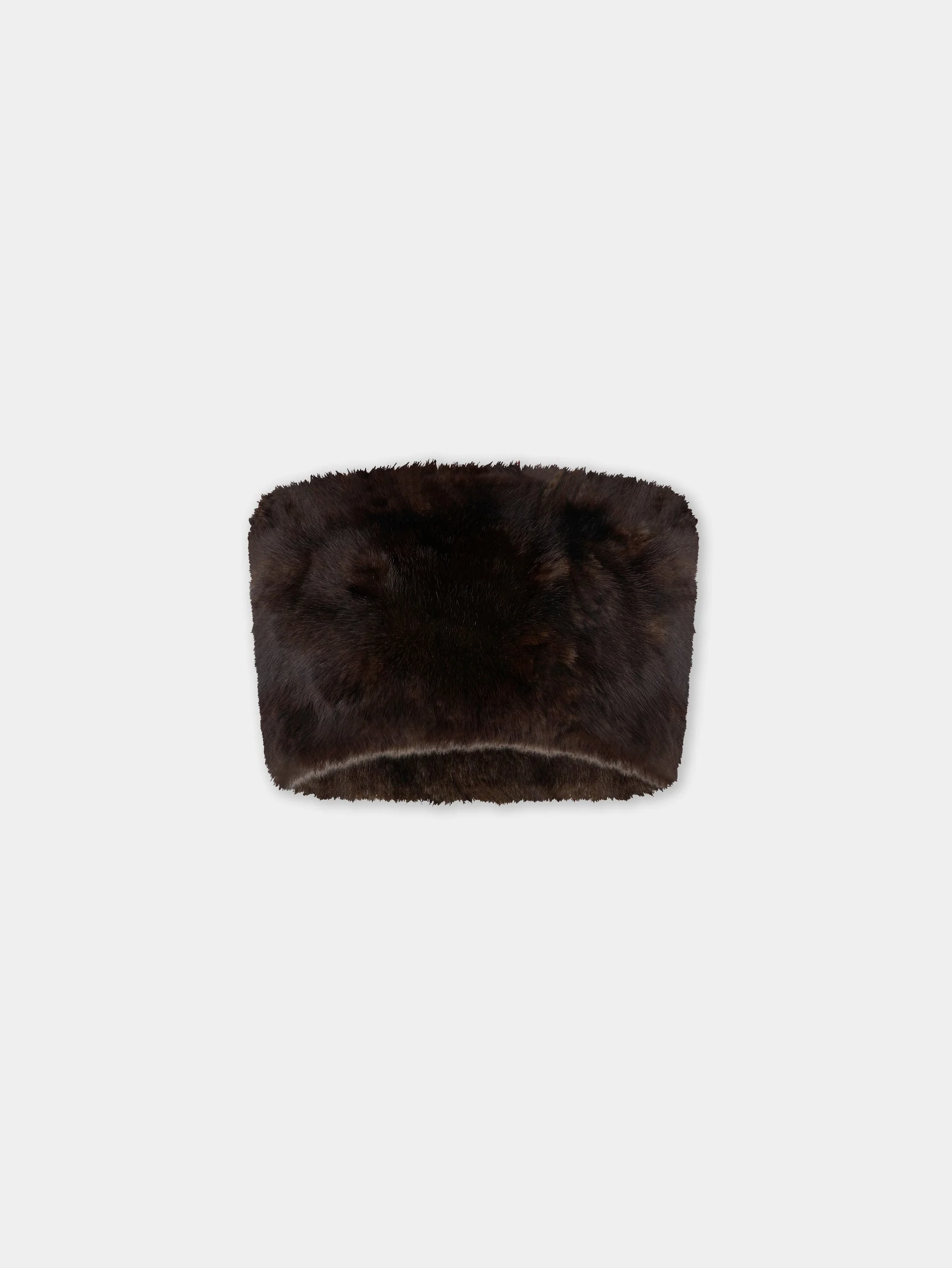 BROWN SHEARLING STOLE - 1