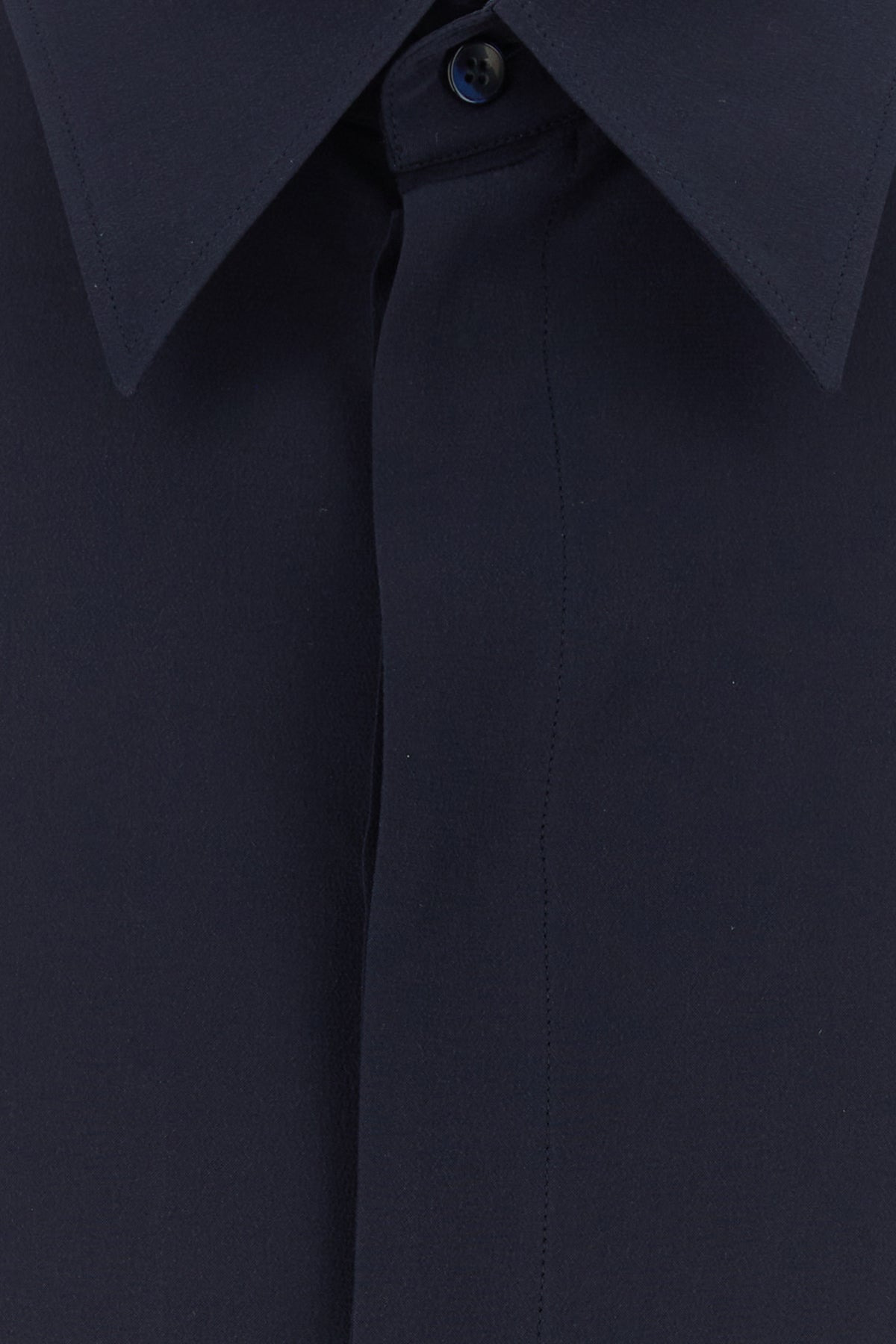 Midnight blue crepe shirt - 5