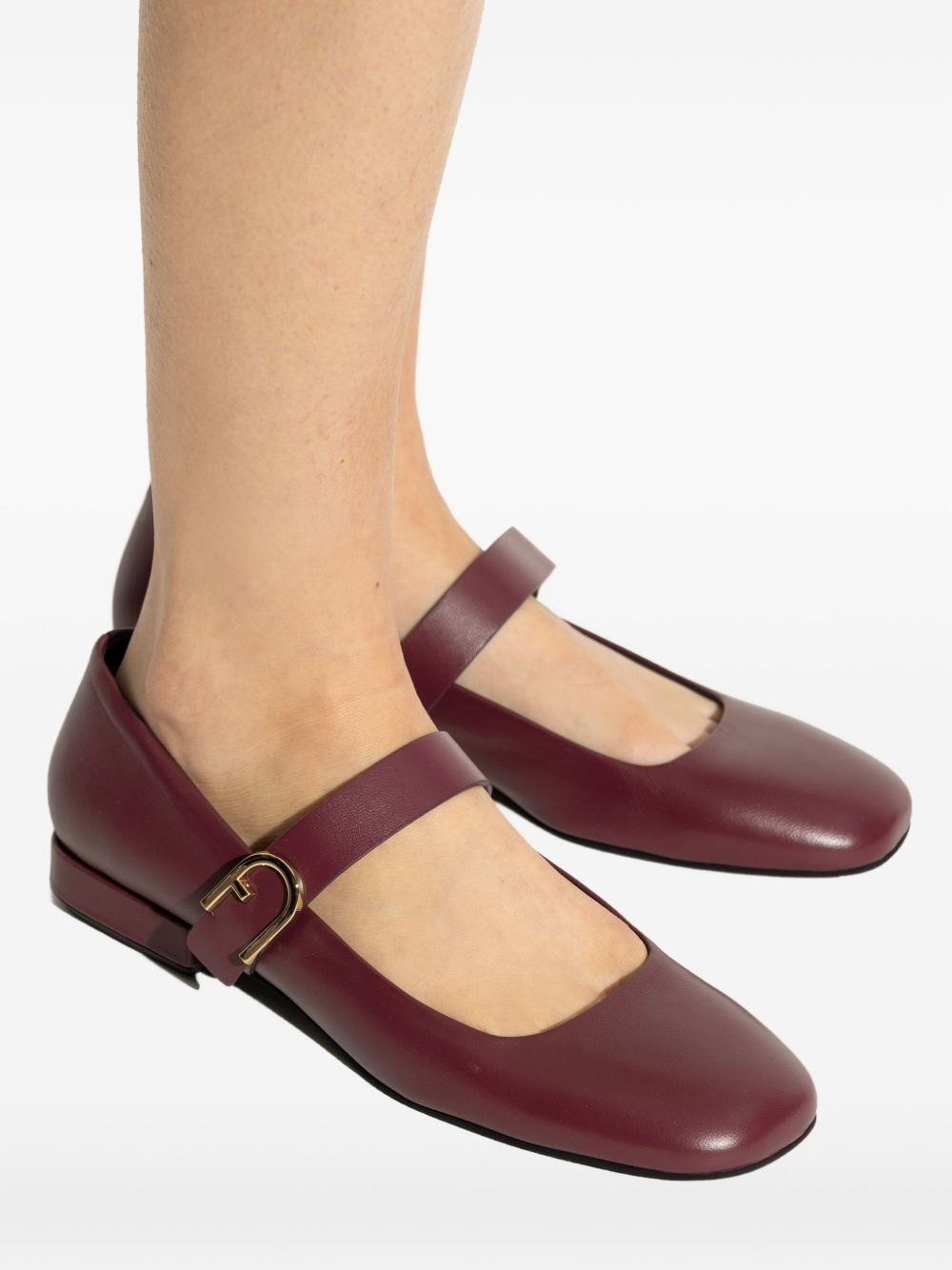 buckle-strap ballerina shoes - 6