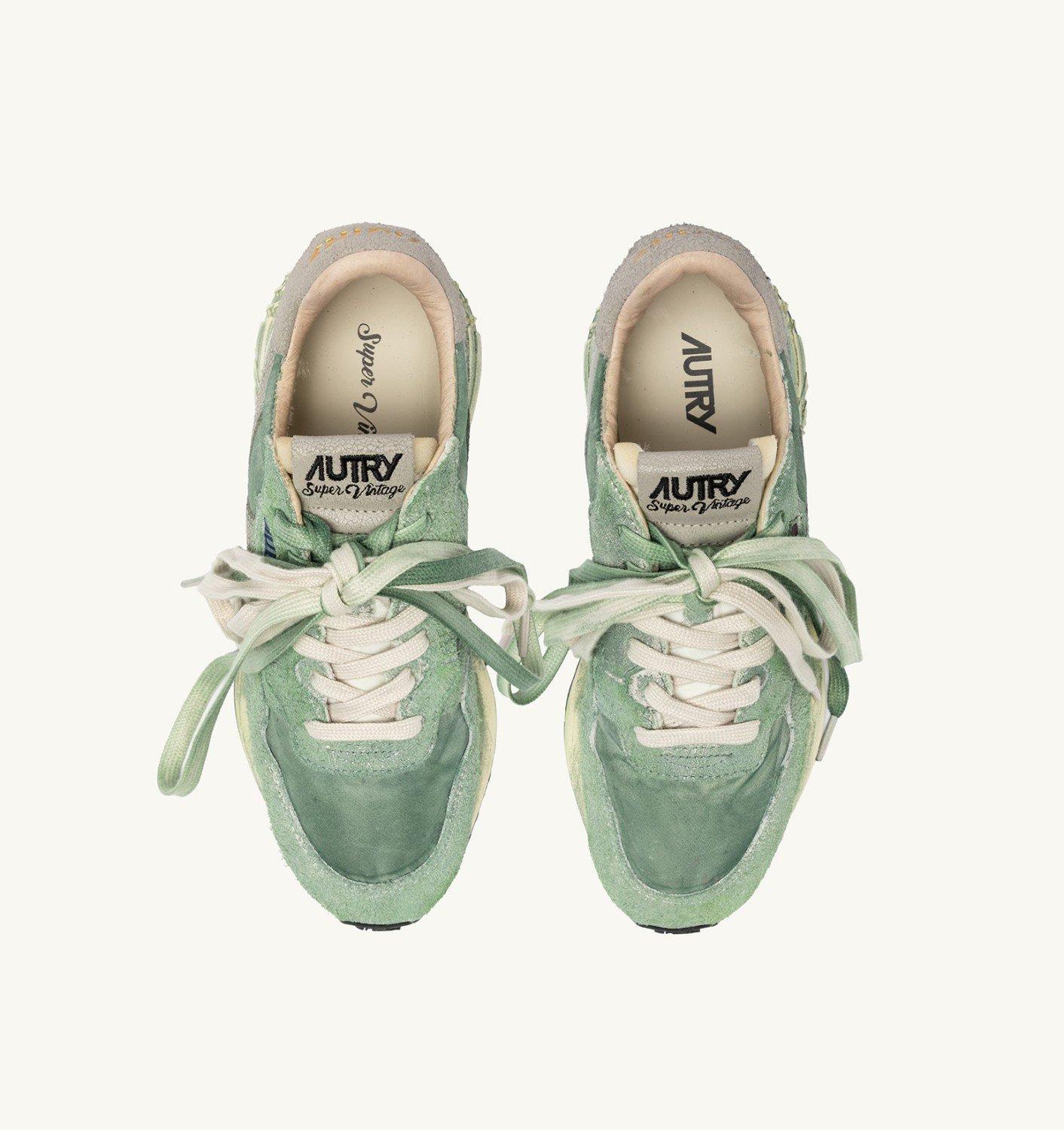 REELWIND SNEAKERS SUPER VINTAGE IN NYLON AND SUEDE COLOR HUNTER GREEN - 6