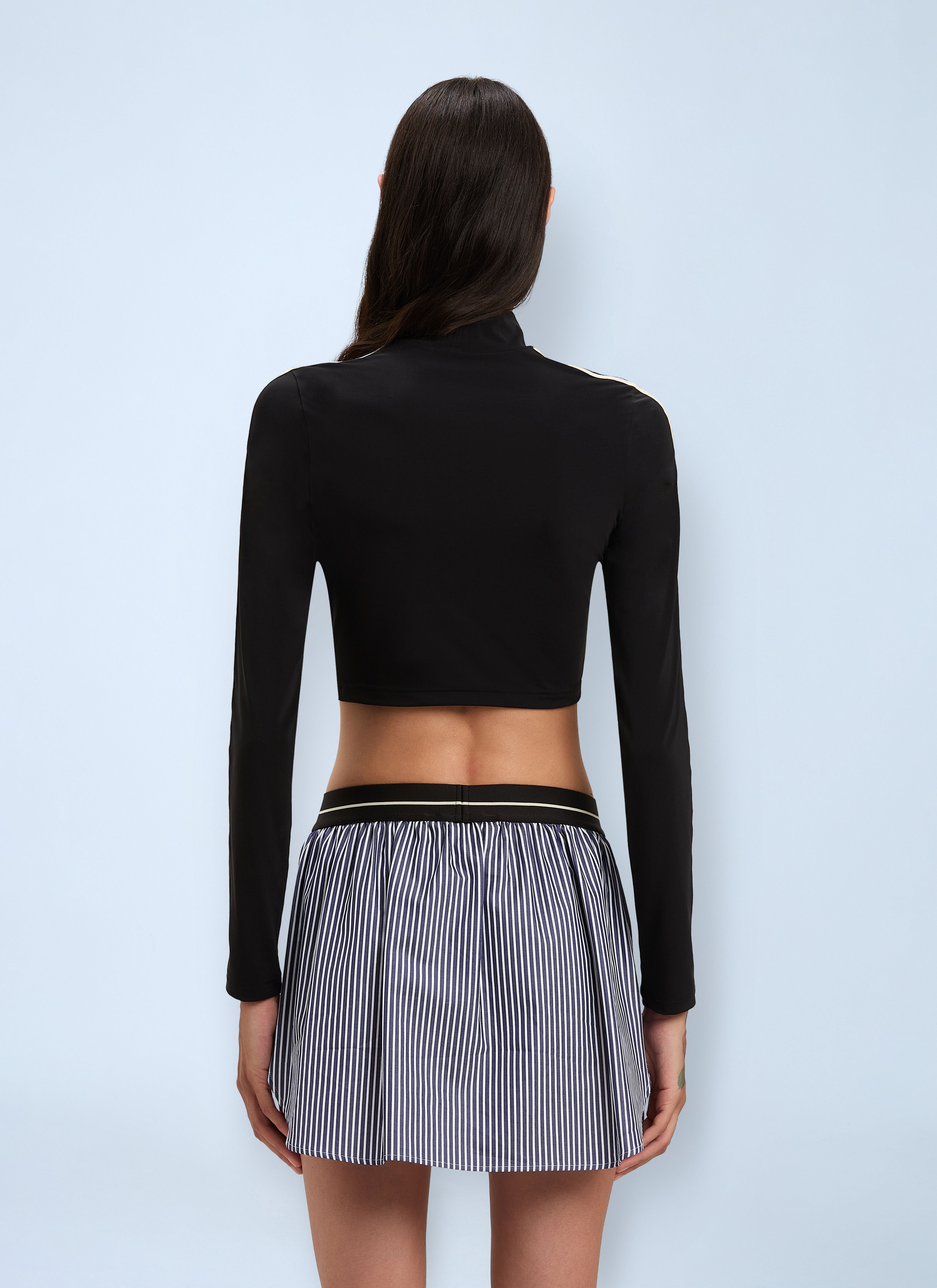 Cropped Logo Motif T-Shirt - 4