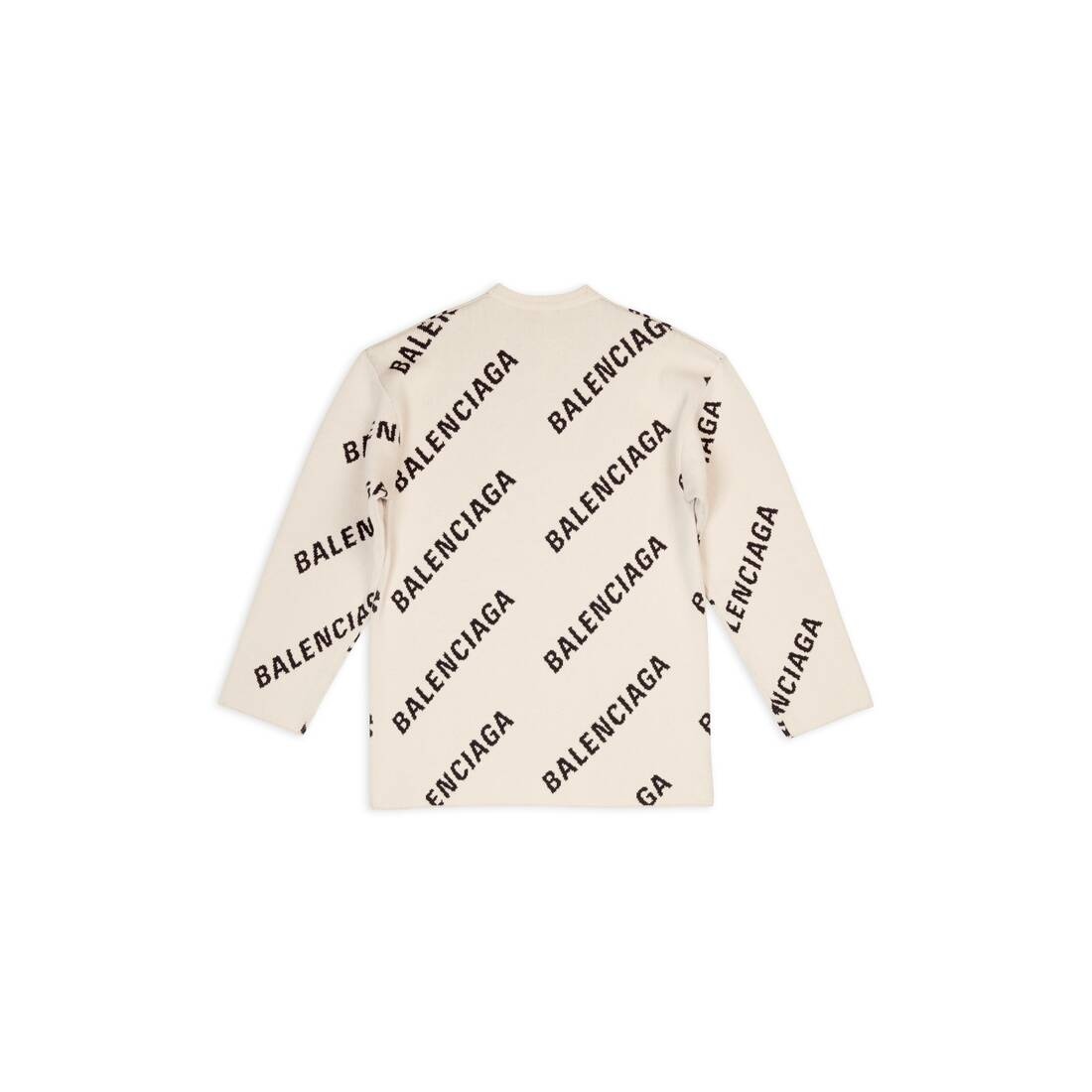Men's Allover Logo Crewneck in White - 6