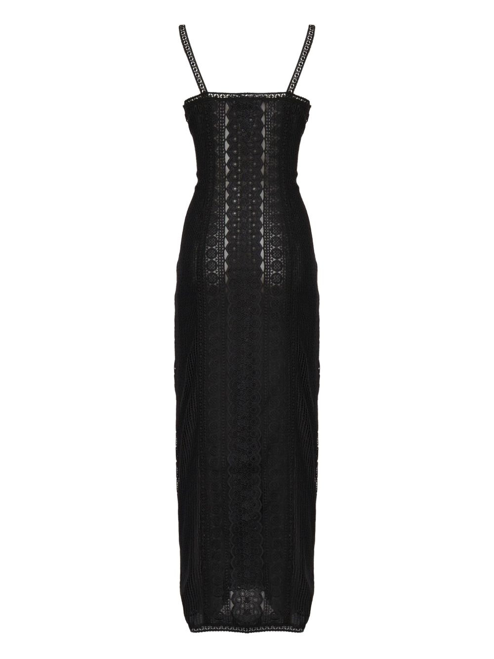 lace-panelled maxi dress - 2