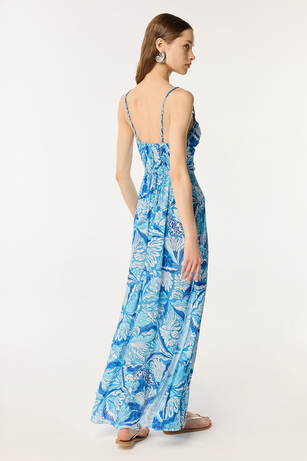 Long Dress Cara - Blue Tiger Lily - 2