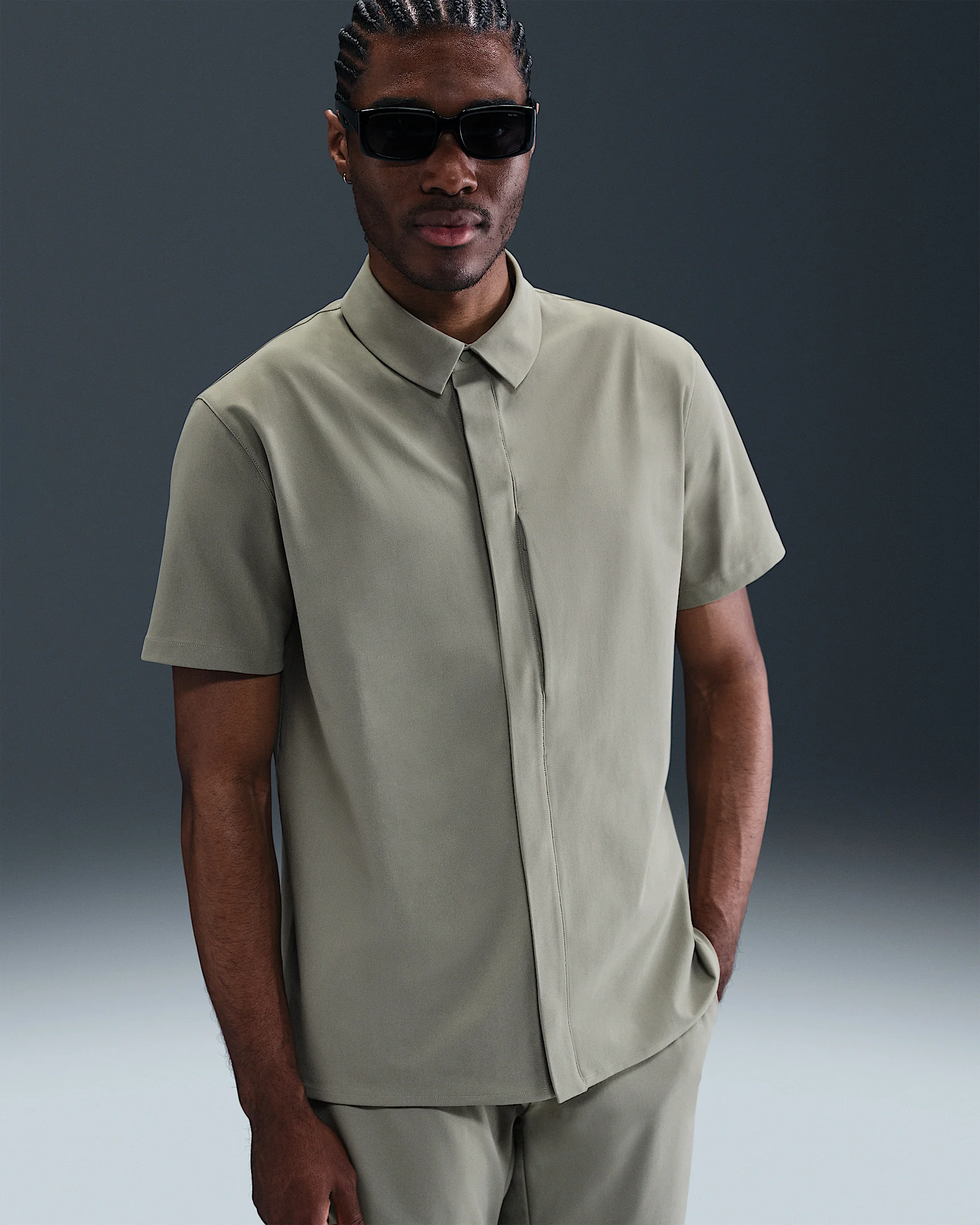 Nike 24.7 PerfectStretch Men's Dri-FIT Short-Sleeve Snap-Down Top - 1