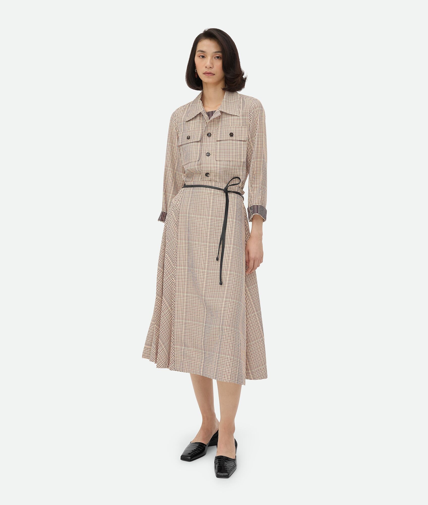 Check Viscose Skirt - 4
